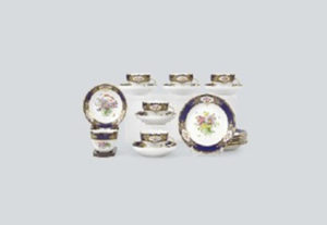 マイセン食器買取情報　コバルト金彩 花文トリオ6客