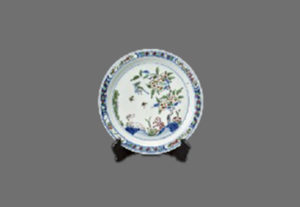 中国陶磁器買取情報 南京赤絵 猿鹿花鳥文 大明成化年製皿