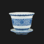 中国染付買取情報 青花 大清乾隆年製 花盆