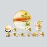 オールドノリタケ買取情報 風景文 モカセット