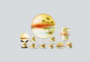 オールドノリタケ買取情報　 風景文 モカセット