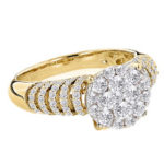 メレダイヤ3.1ct イエローゴールド リング