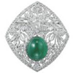 エメラルド ダイアモンド ブローチ