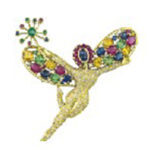 マルチカラー サファイア ブローチ