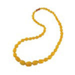 琥珀 ロングネックレス