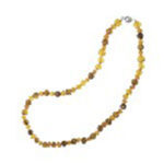 琥珀 ダイヤネックレス