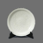 定窯白磁 刻花文皿