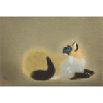 加山又造 カヤマ マタゾウ 若い猫