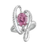 ピンク トルマリン ダイヤリング