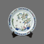 南京赤絵 猿鹿花鳥文 大明成化年製皿