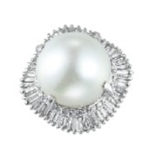 白蝶真珠 ダイヤリング