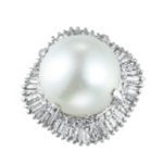 白蝶真珠 ダイヤリング