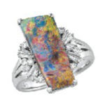 ボルダー オパール ダイヤリング