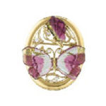 トルマリン ダイヤモンド ブローチ