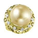 ゴールデンパール ダイヤリング