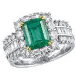 エメラルド ダイアリング プラチナ