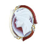 シェルストーン マルチカラー ブローチ