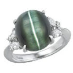 トルマリン キャッツアイ ダイヤリング