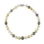 白黒蝶真珠マルチ ネックレス