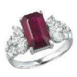 ルビーダイヤ ステップカット リング