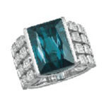 ブルー トルマリン ダイヤリング