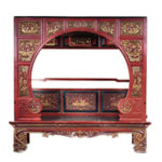 金人物文 茶箪笥漆器