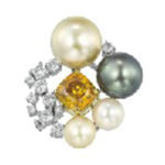 パールマルチカラー ブローチ