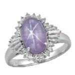 バイオレット スターサファイア ダイヤリング