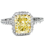 イエローダイヤ3.1ct メレプラチナ リング