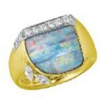 ボルダー オパール ダイヤリング