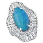 ブラック オパール ダイヤリング