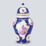 リチャードジノリ コバルト風景文 飾り壺