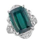 グリーン トルマリン ダイヤリング