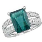 ブルー トルマリン ダイヤリング