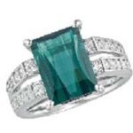 ブルー トルマリン ダイヤリング