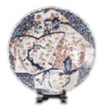 古伊万里 染錦花鳥文 大皿