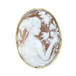 シェルカメオ 貴婦人像 ペンダント k18枠