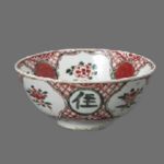 呉須赤絵 玉取獅子文 鉢