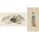 傳 抱石 山水人物図