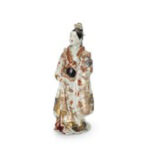 古伊万里 色絵付 婦人人形