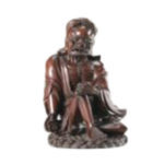 紫檀 明王像 H14ｃｍ