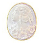 コンクシェルカメオ ブローチ