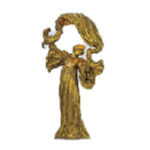 ブロンズ像 テーブルランプ アガトン レオナール Ｈ60ｃｍ