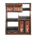 螺鈿花文 茶箪笥紅木