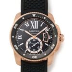 カリブル ドゥ カルティエ ダイバー W7100052 ピンクゴールド ブラック文字盤