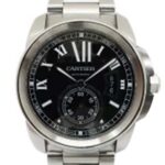 カリブル ドゥ カルティエ W7100016 ステンレス ブラック文字盤
