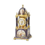 ヴィエナスタイル コバルト金彩 女神文置時計