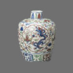 赤絵 龍鳳凰文 大明嘉靖年製鉢