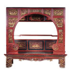 金人物文 茶箪笥漆器