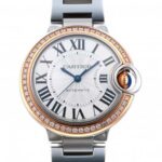 バロンブルー WE902080 ステンレス×ピンクゴールド シルバー文字盤 ダイヤベゼル